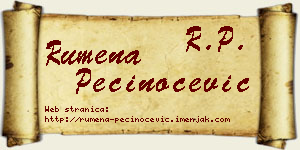 Rumena Pečinoćević vizit kartica